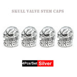 DSYCAR 4Pcs Skull Tire Valve Caps | Universal Dustproof Stem Caps lifestyle view