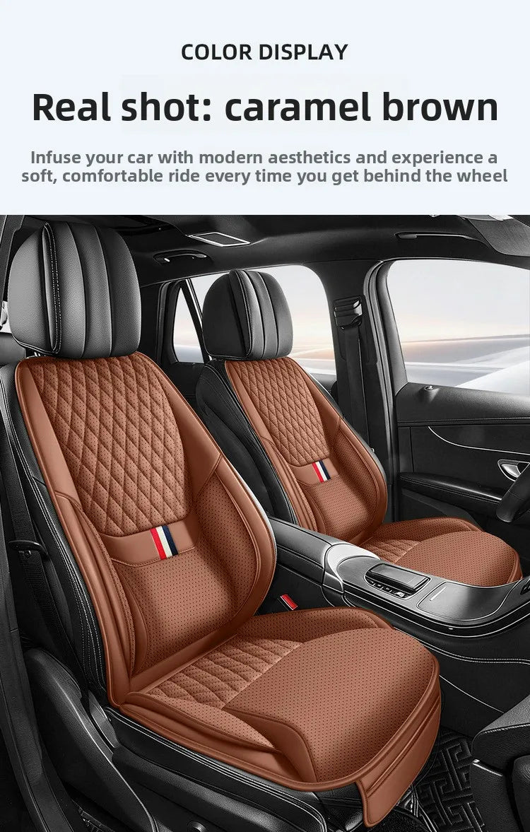 Universal Ergonomic Car Seat Cover Built-in 6cm Lumbar Support and Leg Bolster Breath lifestyle view