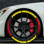 FUXK HATERS Tire Lettering Sticker 1.06 Inch Font Universal Personlized Car Tyre Decorat detail view