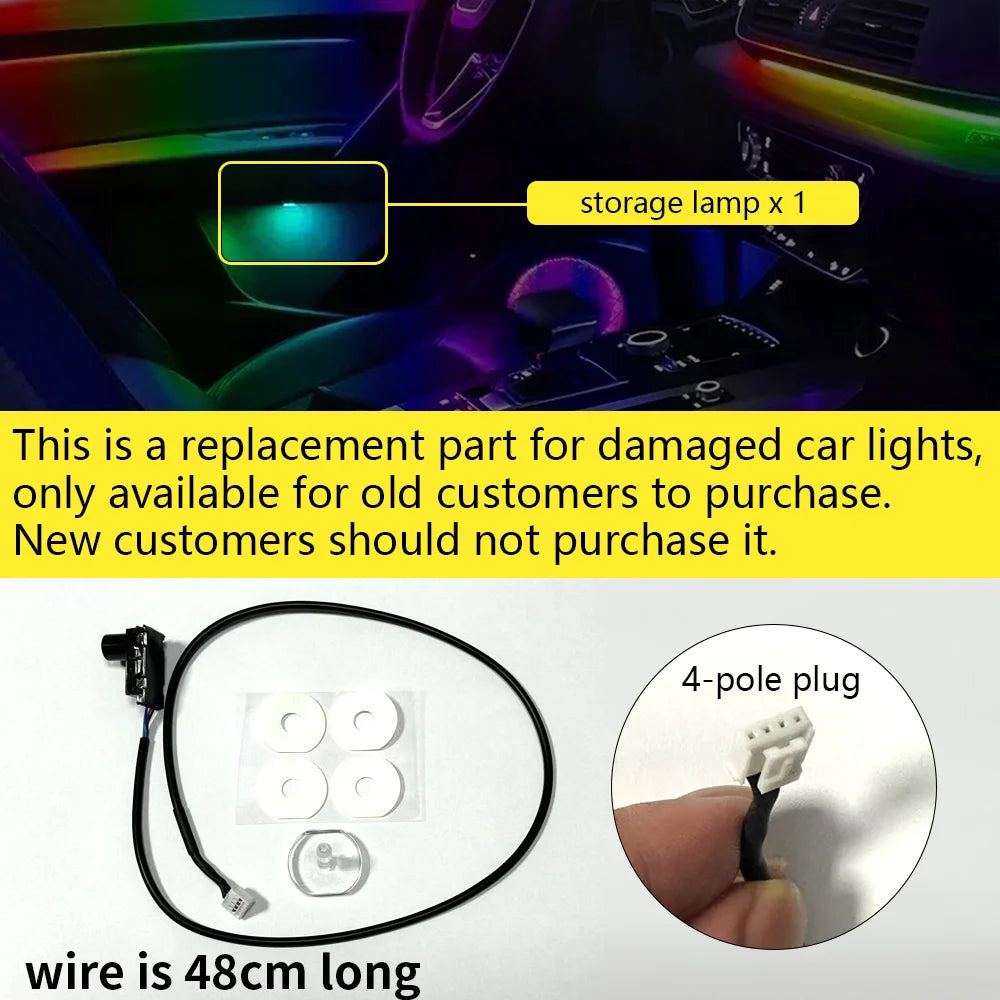 For Audi TT 8J/8S 22in1 RGB Car Interior Ambient Lights | Acrylic Hidden Strip Decorat close-up view