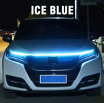 1pc Dynamic meteor Led Car Hood Lights Strip Universal Engine Hood Guide Decorative Li close-up view