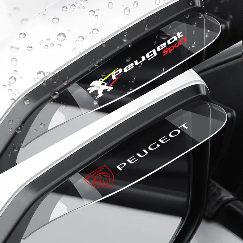 Transparent Car Side Mirror Rain Guard Visor | Snow Guard for Peugeot 107 206 207 208 308 307 3008