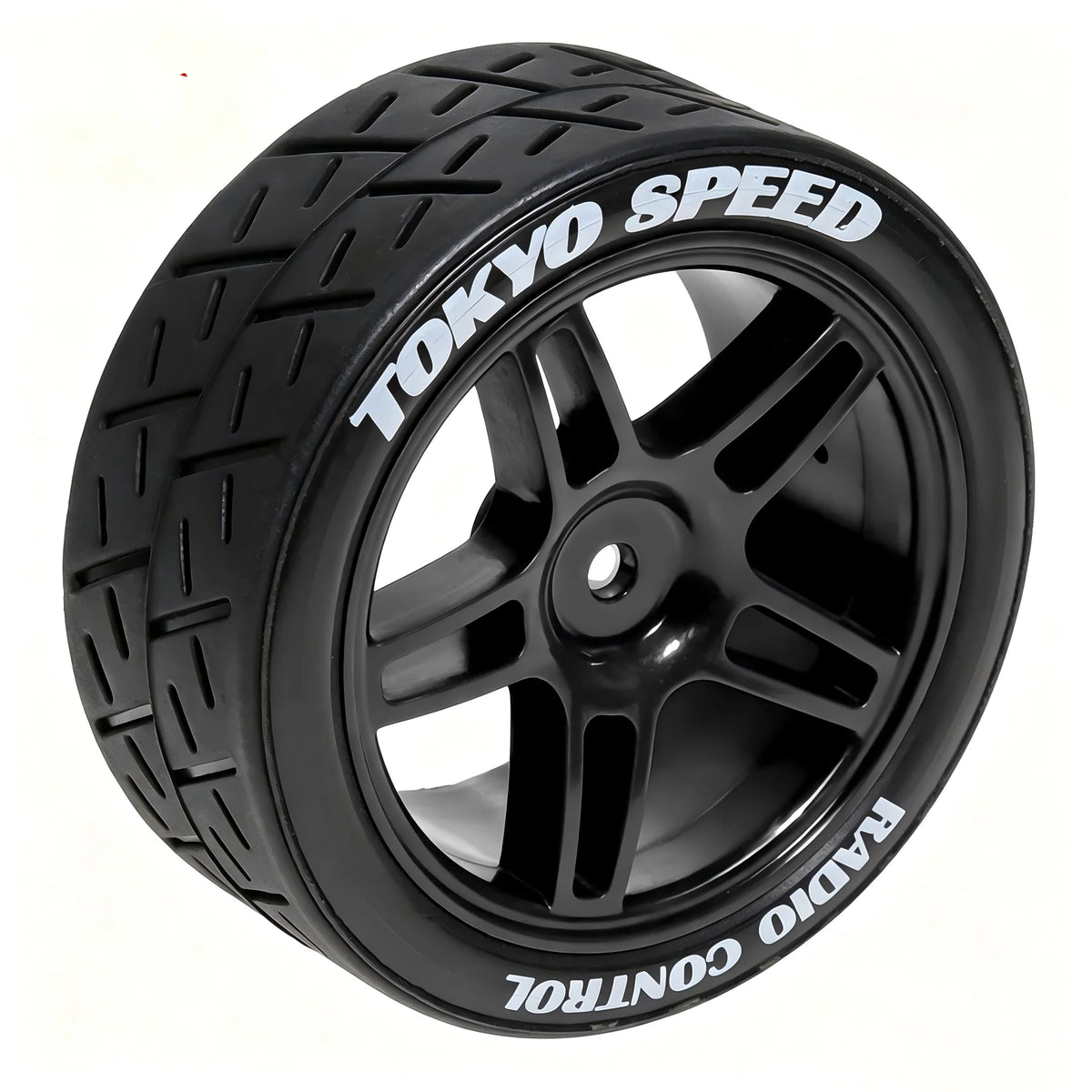 1/10 RC Touring Car Tires With Wheels 12mm Hex For Tamiya TT01 TT02 detail view