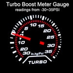 52mm Car Racing Gauge Set | Tachometer Oil Pressure Turbo Bar Water Temp EGT Voltmeter close-up view