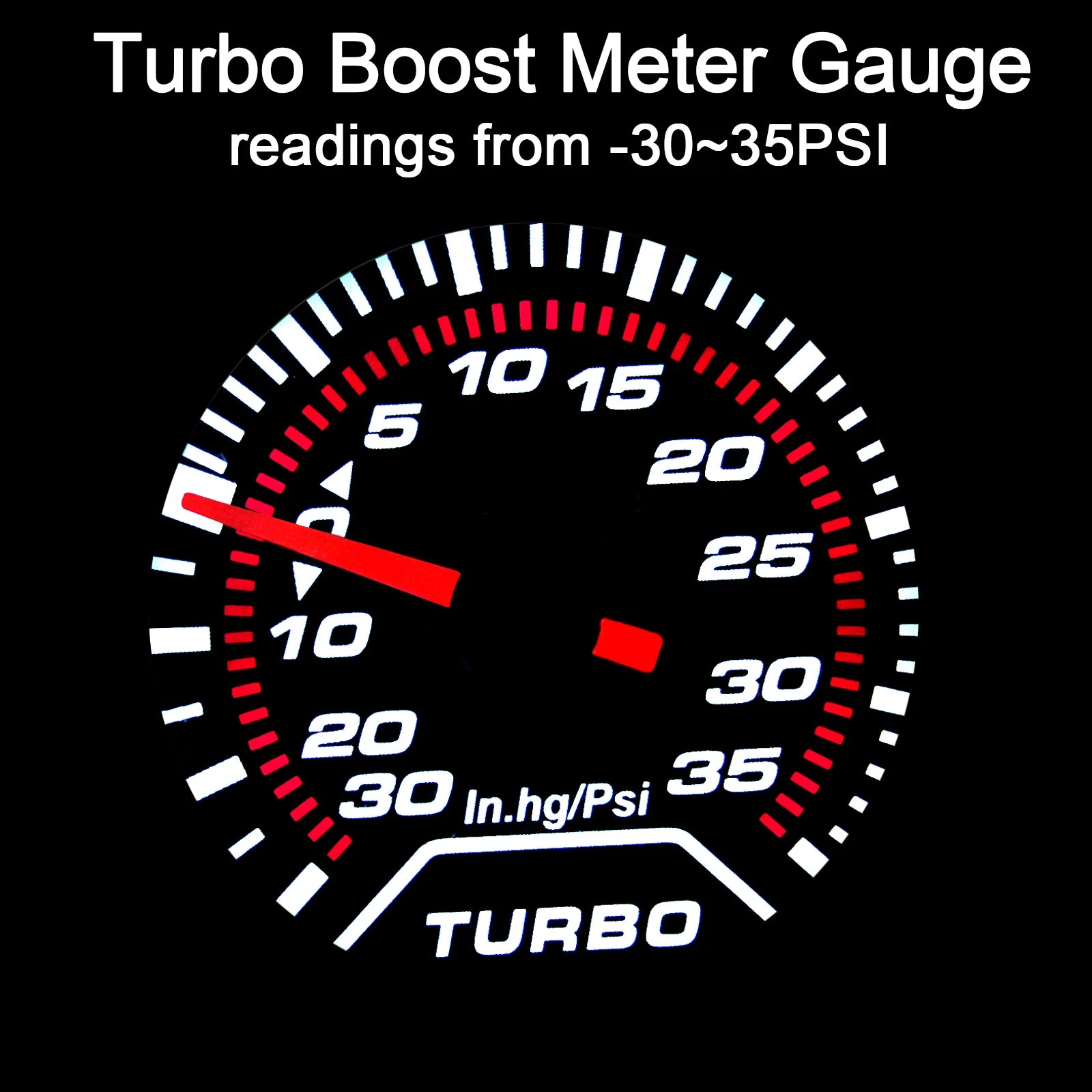 52mm Car Racing Gauge Set | Tachometer Oil Pressure Turbo Bar Water Temp EGT Voltmeter close-up view