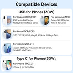 30W USB Car Charger Quick Charge 4.0 3.0 USB PD Fast Charging detail view