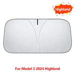 NovaAcc Windshield Sunshade for Tesla Model 3 Highland Model Y 2016-2024 | Sun Shield close-up view