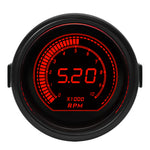 AD 2" 52mm Red and Blue Dual LED Car Gauge Set | Boost, Water Temp, Oil Temp, Oil P additional angle