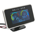 Universal 3 in 1 Digital Truck Car Gauge | Water Temp Oil Pressure Voltmeter 12V detail view