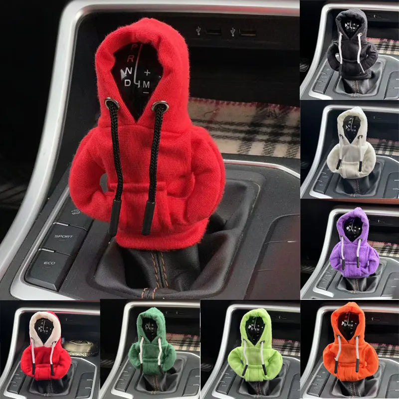 Car Gear Shift Hoodie Cover Shift Cover Gear Handle Decoration Fits Manual Automatic U close-up view