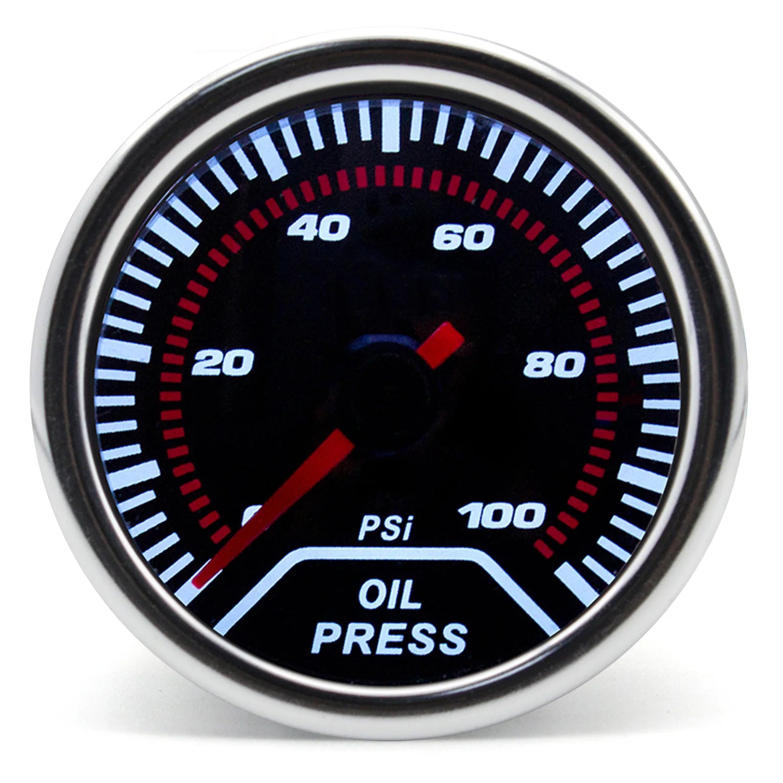 2" 52mm Universal 12V LED Smoke Lens Turbo Boost Gauge Meter | -1~0~2 BAR with White alternate view