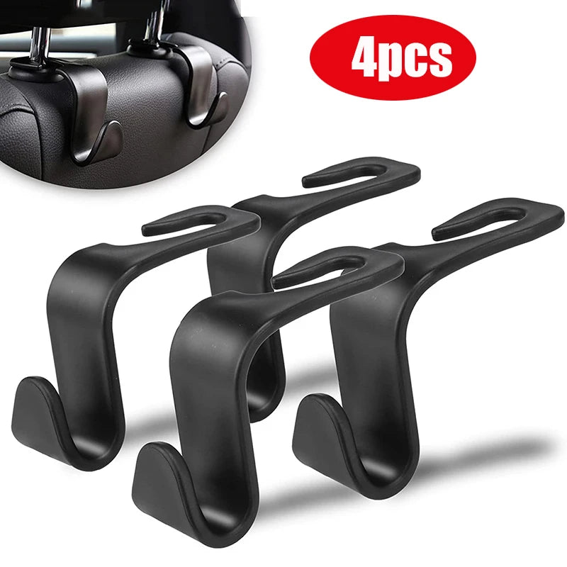 Car Headrest Hooks Seat Back Organizer Hanger 4 Pcs