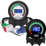 2 in 1 Voltage and Air Fuel Ratio Gauge | 52mm Digital Gauge for 12V Car with Narrowband O2 Sensor