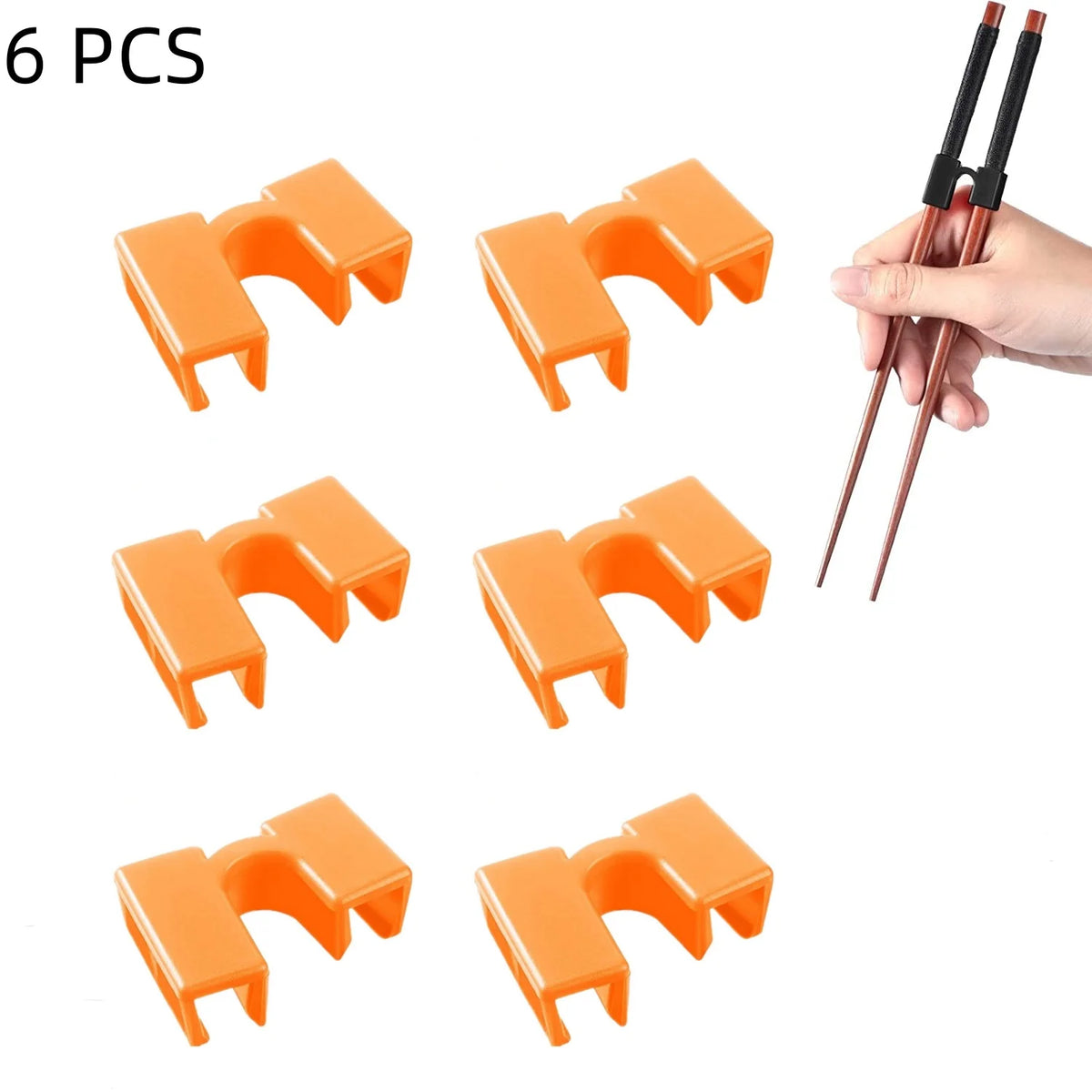 6PCS Reusable Training Chopsticks Helpers Right Left Handed Non-Slip Reusable and Rep alternate view