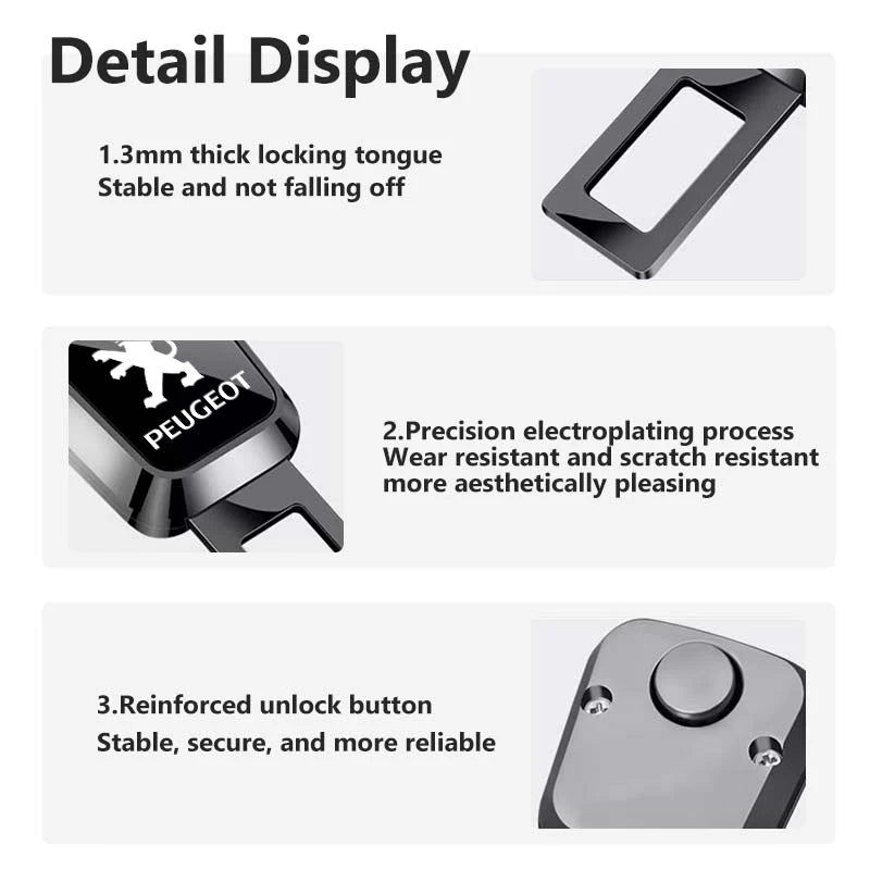 Car Seat Belt Extender Plug for Peugeot 206 207 208 3008 307 308 2008 407 508 5008 10 lifestyle view