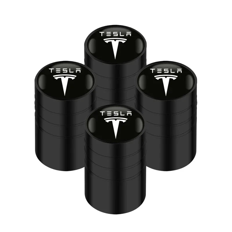 4Pcs Alloy Tesla Valve Caps | Dust Cover for Model 3 Y S X Cybertruck Roadster alternate view