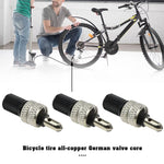 Bike Tire Valve Core Kit | Anti Aging Nickel Plated Brass Valve Stems for Electric Vehic detail view