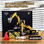 1:64 Metal Remote Control Engineering Car Set close-up view
