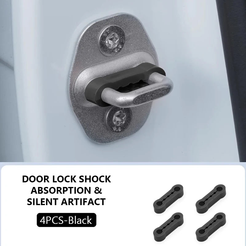 4pcs Car Door Shock Absorber Universal Car Door Buckle Soundproof Deadener Damper Cushio detail view