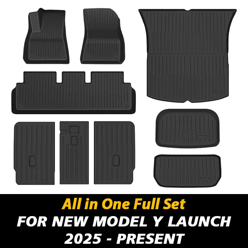 TPE Floor Mats and Cargo Liner for Tesla Model Y Juniper 2025+ | All Weather Trunk Li lifestyle view