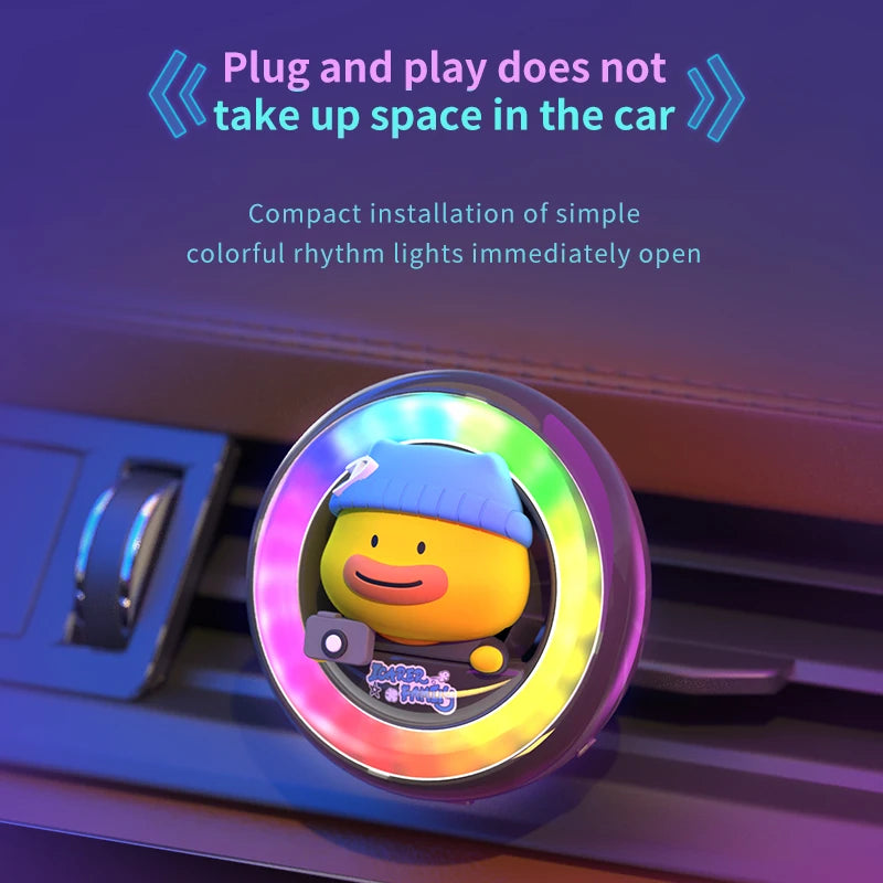 RGB Voice-Controlled Car Air Vent Rhythm Light | Aromatherapy Diffuser with 2 Unscented detail view
