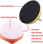 15-65 Pcs Car Headlight Repair Restoration Kit 3 Inch 75mm Sanding Plate Waxing Sponge close-up view