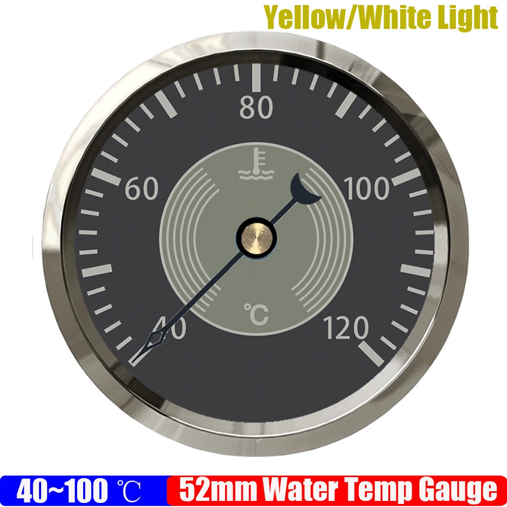 Retro Classic 52mm Gauge Set | Oil Pressure Voltmeter Fuel Water Temp for Car Boat 12V close-up view