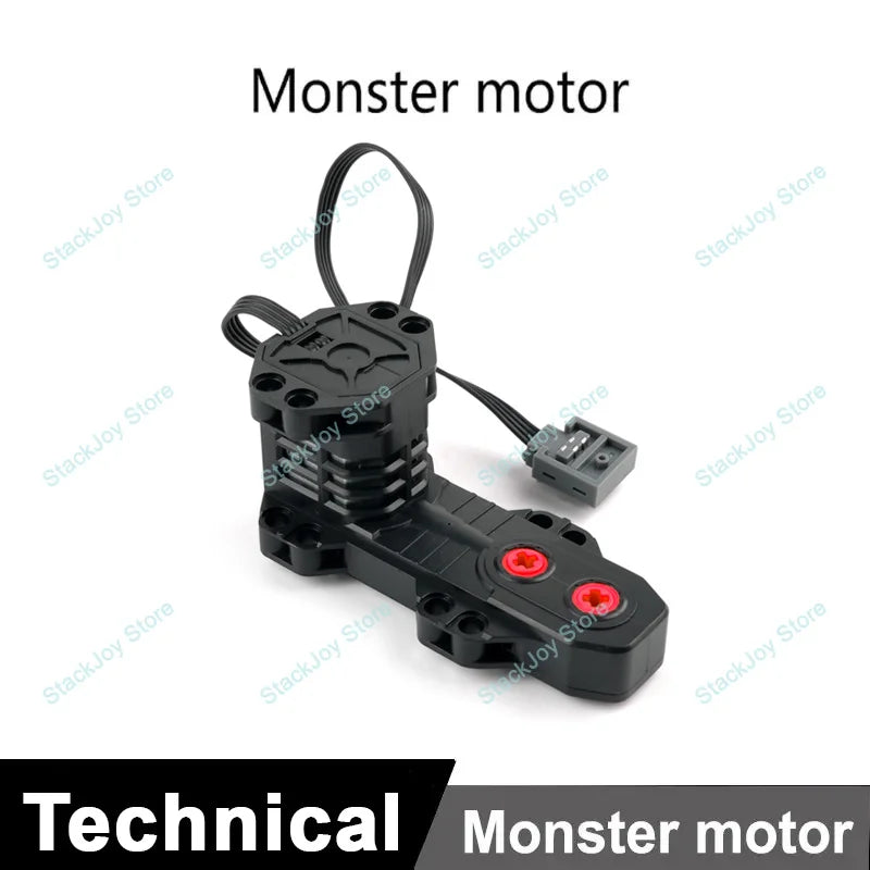 MOC Power Functions M/L/XL Motor Battery Box IR Remote Receiver for RC Car Robot Model close-up view