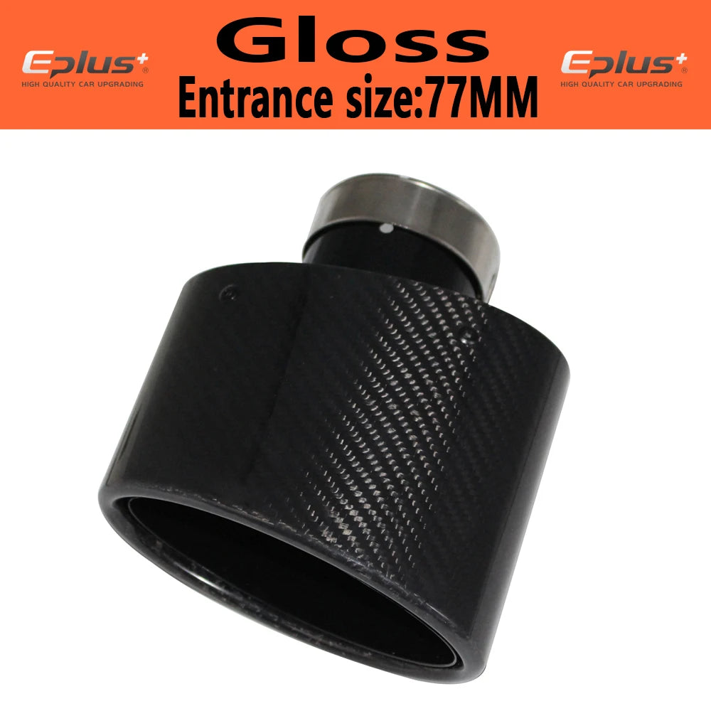 Oval Gloss Carbon Fiber Universal Car Muffler Tip Exhaust Pipe Nozzle Decoration | St lifestyle view