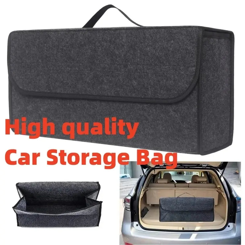 Large Anti Slip Compartment Boot Storage Organizer Tool Car Storage Bag Car Trunk Organizer Soft Fel