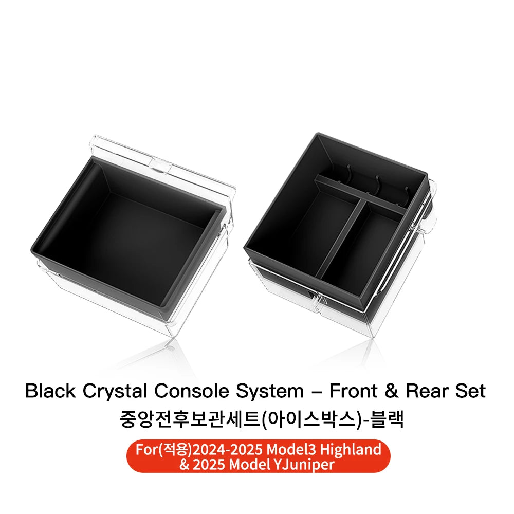 YZ Tesla Model 3 Highland 2024 Model Y Juniper 2025 Storage Box Center Armrest Hidden close-up view