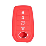 Suitable for Toyota Rav4 Corolla Camry Highlander Prius Car Key Case Silicone Key Fob Cover Remote Control Alarm Key Protector