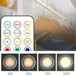 RGB LED Under Cabinet Lights Wireless Battery Remote Control close-up view