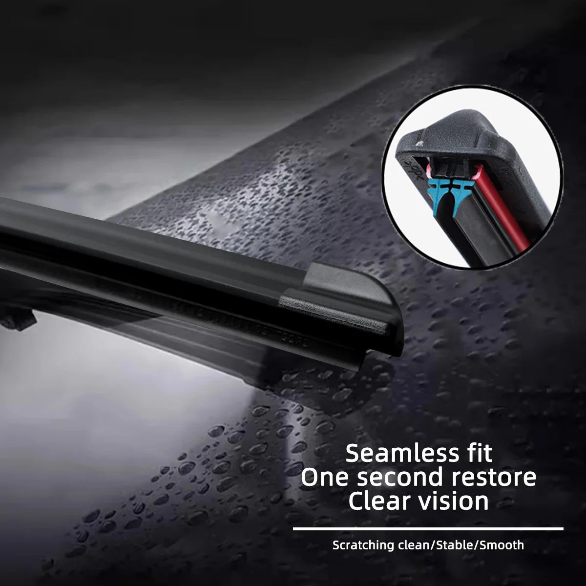 Adohon Hybrid Wiper Blades for Land Rover Discovery 3 4 LR3 LR4 L319 2004-2016 | Fron lifestyle view