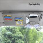 Car Sun Visor Organizer Multi-Pocket Zipper Storage Pouch