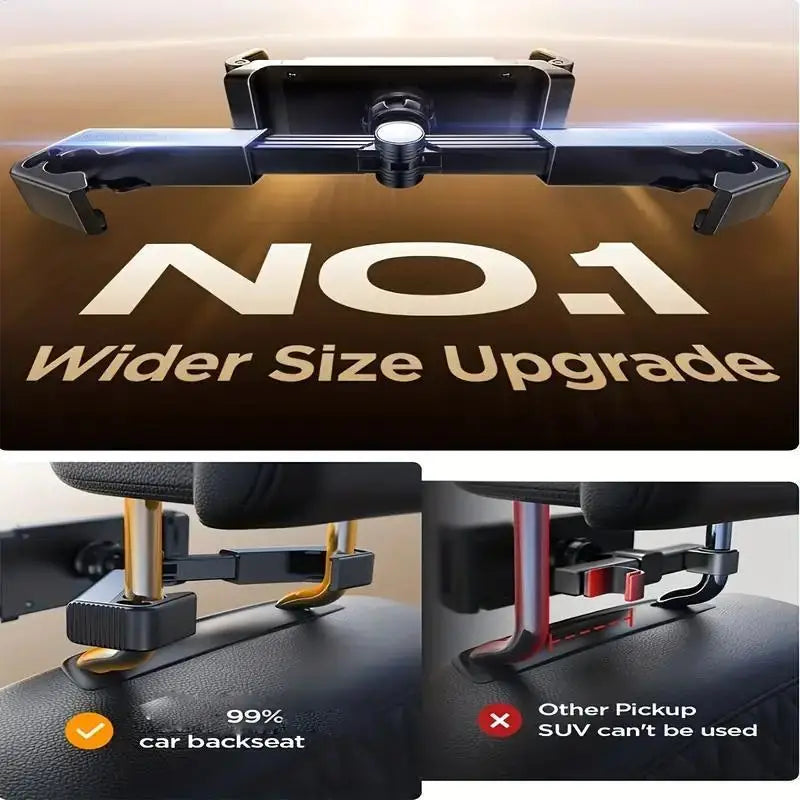 360° Rotating Car Headrest Mount | Universal Phone and Tablet Holder for 4.7-13 Inch Scr detail view