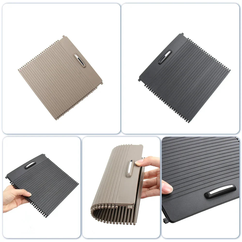 Storage Box Trim Cover Armrest Box Roller Blinds 1PC89BD1AG Center Console Replacement for Jeep Chrysler Lancia Voyager