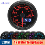 52MM 7-in-1 Car Gauge Set | LED Dual Display with Sensors for 12V Gasoline Vehicles alternate view