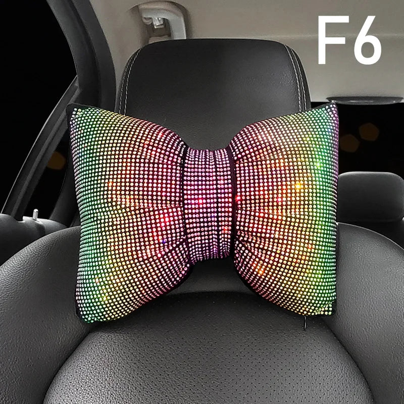 Ladies Car Interior Accessories Shiny Diamond Universal Car Seat Cover Fashion Luxury Ic detail view