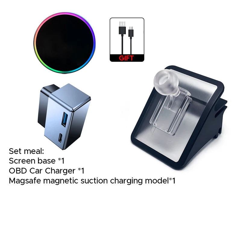 Car Cell Phone Holder Gravity Mount Bracket Air Vent Clip Snap-in For Tesla Model Y Juni detail view