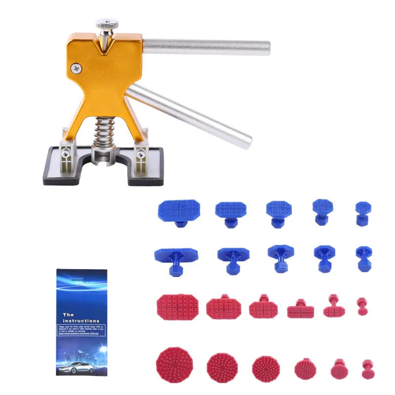 Car Body Sheet Metal Paintless Dent Plastic Puller Kit Auto Hail Pit Removal Repair Tool detail view