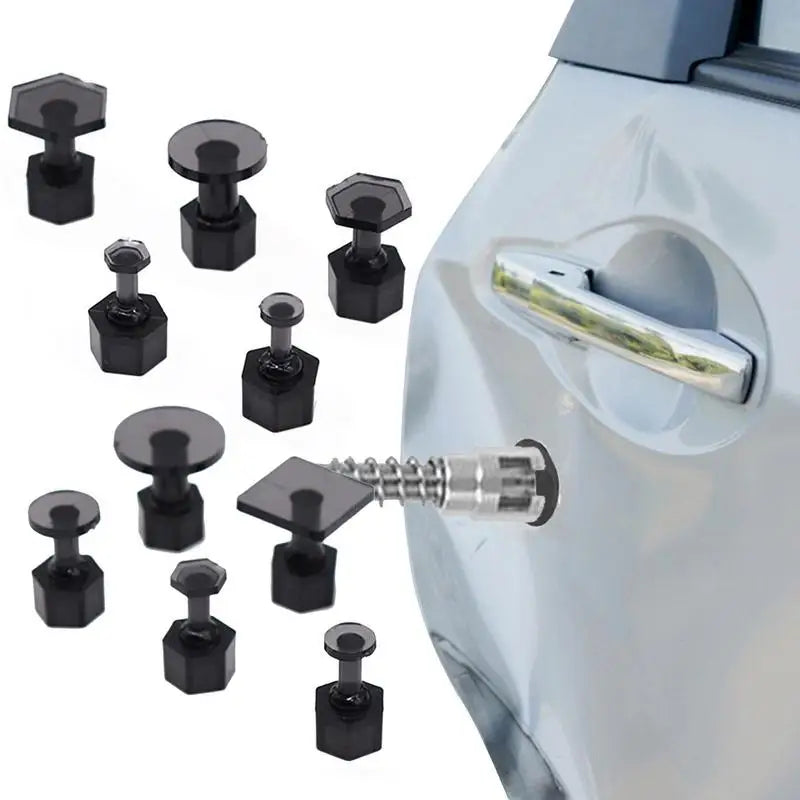 Universal Car Dent Puller Metal Dent Repair Tool 10pcs Car Dent Repair Tool Kit Powerful Auto Dent Remover Large Small Dents