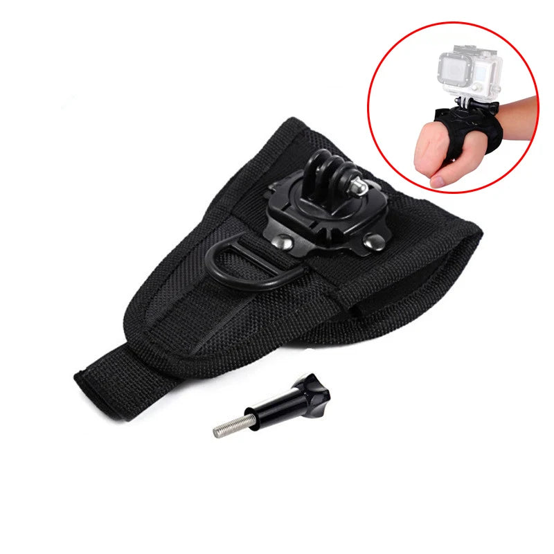 360 Degree Rotation Hand Strap Mount for GoPro 13 12 11 10 9 Hand Glove Wrist Strap Mo close-up view