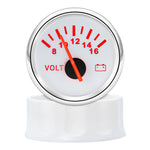 2" 52mm Digital Voltmeter Gauge 8-16V for Car Boat | Red Backlight Display close-up view