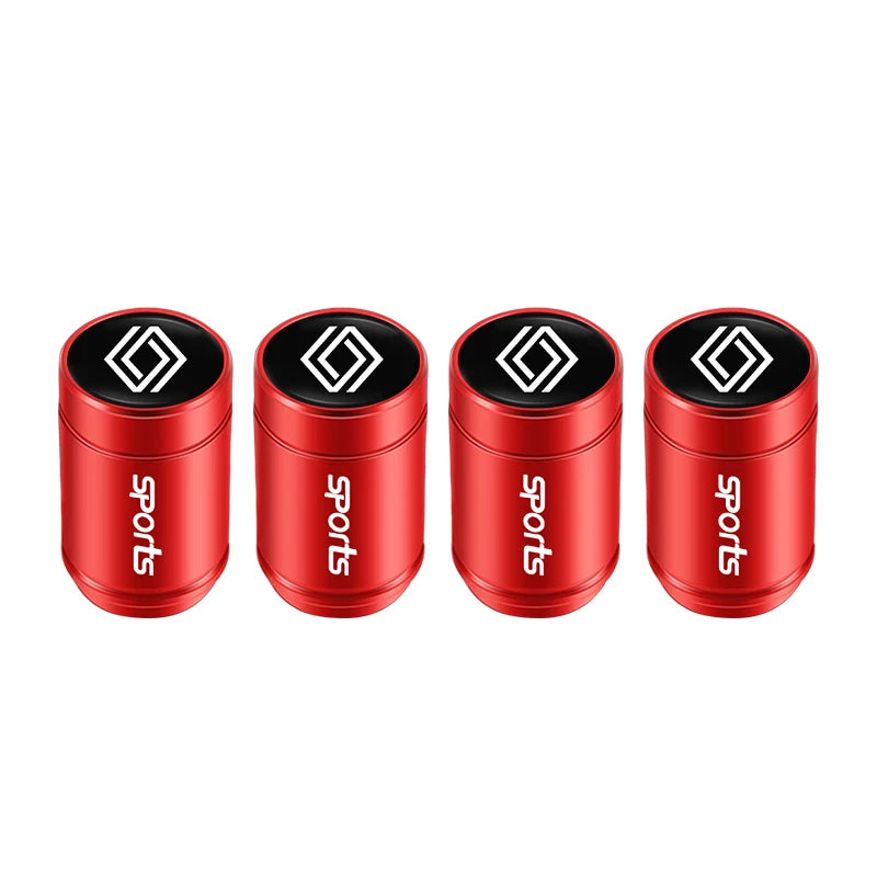 4Pcs Aluminum Alloy Tire Valve Stem Caps for Renault Models | Dust-Proof Car Tire Acc alternate view