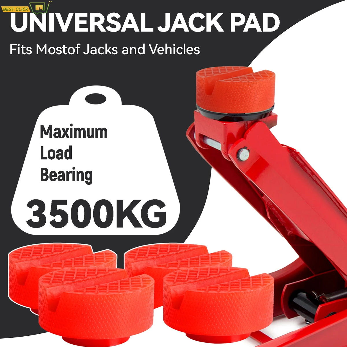 Car Lift Jack Support Stand Polyethylene Pads Wheel Dolly Slotted Floor Frame Rail Adapter Repair To