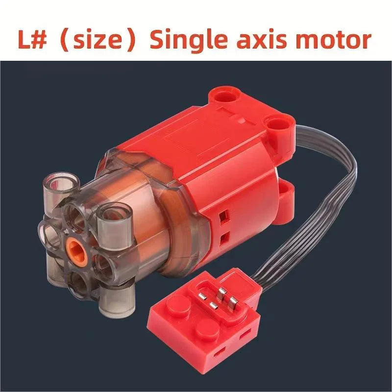 Motor Car Remote Control Battery Box Switch with LED Light Building Blocks close-up view