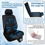 DC 12V 3D Spacer Car Summer Cool Air Seat Cushion With 8Fan Fast Blowing Ventilation S close-up view