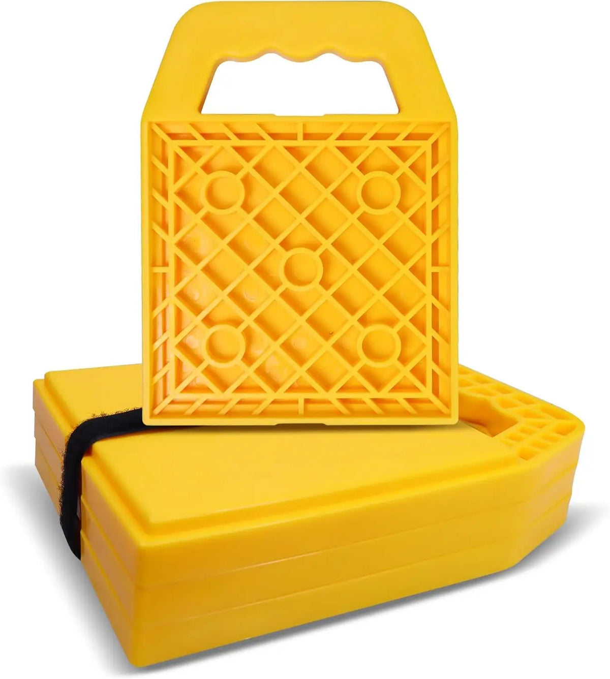 4 Pack Camper RV Leveling Stabilizer Jack Pads with Handle Support Blocks for Travel alternate view