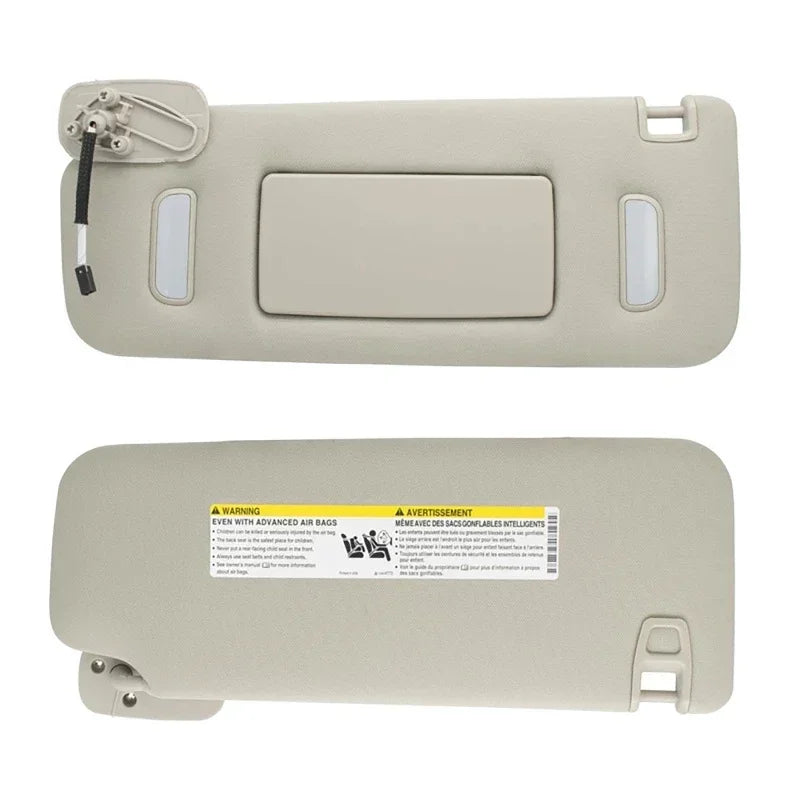Car Sun Visor Grey Left/Right Side Sunshade Cover with Make-Up Mirror For Chevrolet/ GMC /Cadillac Escalade 2007-2014